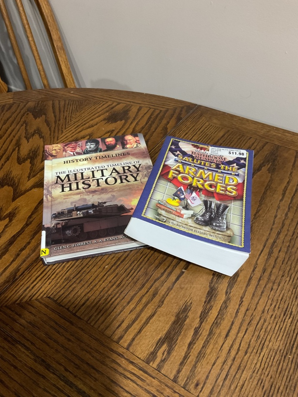 Set of 2 Military Books: Military History & Bathroom Reader on Armed Forces